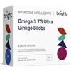 Bright Naturo Omega-3 e Ginkgo Biloba Premium Alta Potenza - Potente adattogeno ad alta biodisponibilità per vitalità, concentrazione e benessere | 2 Mesi (56 Dosi Giornaliere)