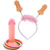 realGOOS Cerchietto per capelli con antenne pisello + gioco pisello con anelli per festa di addio al nubilato hot party sexy gadget per adulti 18+