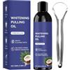 Generico Oil Pulling Denti | 100ml Con Puliscilingua | Sciacquo Quotidiano - Collutorio Naturale Al Cocco E Menta Per Alito Fresco, Delicato, Facile Da Usare A Casa, Ufficio O In Viaggio