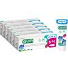 GUM Spazzolino GUM® JUNIOR | progettato appositamente per i nuovi denti permanenti | per bambini 6+ | sapore di fragola | 50ml | 6 x 50