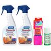 DC CASA DIVANETTE DETERGENTE PER TAPPETI E RIVESTIMENTI IN TESSUTI, 2 CONFEZIONI DA 500 ML + pacco 5 pezzi panni microfibra 30x40cm insieme deodorante salva tessuti profumato 150ml