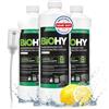 BiOHY Detergente per pavimenti per robot, stazione con profumo fresco (3 x 1 litro) + dosatore, detergente concentrato per tutti i robot pulitore e aspirapolvere con funzione bagnata, braccio di