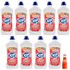 San Pellegrino 9x RIO Bum Bum Pavimenti, detergente per pavimenti con alcool, profumo di Pesco Fiorito, 1000ml + 1x Gingerino Recoaro Aperitivo Italiano 10cl IN OMAGGIO