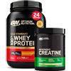 Optimum Nutrition Gold Standard 100% Whey Proteine in Polvere e Aminoacidi Cioccolato Burro d'Arachidi 768g 24 Porzioni + Micronised Creatine Monohydrate Performance Non Aromatizzata 317g 93 Porzioni