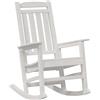 vidaXL Sedia a Dondolo da Giardino Bianco 92 x 70 x 108cm HDPE, Giardino e Terrazza, Mobili Moderni, Sdraio Ergonomica, Sedia a Dondolo Impermeabile, Divano da Patio Cool