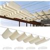 Flyace Vela Ombreggianti Onda Retrattile 0.7x3M Tenda da Sole per Esterno Vele Ombreggiante Impermeabile Telo Parasole con Occhiellato Protezione UV Tenda Vela per Giardino Balcone Terrazza Crema