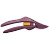 FISKARS Forbici da giardino con lame bypass per rami e ramoscelli freschi, Lunghezza 20 cm, Rivestimento antiaderente, Lame in acciaio al carbonio/Impugnature in plastica, Zafferano, Merlot, 1027495
