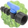 acquaverde Mini Valvola a Cilindro, Rubinetto Portagomma con Filetto Femmina per Impianti, Sistemi e Tubi di irrigazione a Goccia, Nero Made in Italy - Orto Facile (1, 16 mm x 3/4)