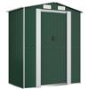 vidaXL Capanno da Giardino Verde 192x108x223 cm in Acciaio Zincato