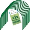 TTL Garden - Set di 12 fogli a tunnel da 65 x 60 cm, in acciaio rivestito, larghezza 65 cm, arco rotondo per copertura, aiuola rialzata, stabile e antiruggine