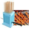 DXMCC Cubo Fabbrica Spiedini Arrosticini Creatore Rapido per Carne e Verdure Barbecue Spiedini arrosticini cubo Barbecue Stringer 49 Buche Barbecue Grill Shish Kebab Maker Kit Strumento