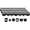 ScarMaxx 3m Canaletta scolo Acqua piovana A15 Altezza 115 mm - Griglia scolo Acqua piovana Set Completo 13 x 300 x 11,5 cm Acciaio Zincato