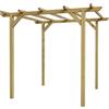Salone Negozio Online Pergola da Giardino 3x3 metri con struttura in Legno per Esterni