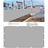 Woace Telo Frangi Vista Balcone Privacy Schermo Protezione Impermeabile Anti-UV Frangivento per Recinzione All'aperto Giardino Balconi Terrazz con Fascetta e Corda Grigio Chiaro 80x400cm