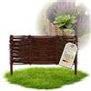 Floranica 1 pezzo Recinzione in vimini 30 cm x 50 cm - Staccionata da giardino intrecciata Palizzata Recinzione naturale Bordo aiuola