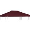 vidaXL Copertura Superiore per Gazebo Resistente Tetto per Tendone Protezione Tenda da Giardino a Strappo Poliestere e PVC 310g/m² 3x4 m Bordeaux