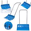 KADAX Cablatura di neve Kadax con bordo del profilo in alluminio, ampia pala della neve con ruote, pala con manico in metallo, pala della neve con foglia di plastica, rivestimento di neve (blu)