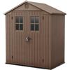 Keter Casetta da Giardino Darwin 6x4, Finitura Effetto Legno, Colore Marrone, 2,2 m², 190x122x221H cm