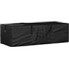 vidaXL Borsa Porta Cuscini da Giardino Nera 135x40x55 cm Polietilene