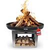 HEAT Outdoor Living Fresvik - Cesto da Fuoco - Bracerie - Cesto da Fuoco per Esterni - Alta Qualità - Per Serate Rilassanti - 80x80x50 cm