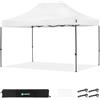 VONROC Tenda per Feste 3x4,5M - Gazebo Pieghevole Easy‑Up, Impermeabile 3000 PA, Protezione UV 50+, Struttura in Acciaio, Altezza Regolabile, con Borsa da Trasporto - Bianco