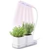 PEARL cassettina di germinazione con luce: Stazione di coltivazione e germinazione, 2 vasi per piante, LED per la crescita (luce piante, growbox, pentola)