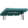 Ferocity Personalizza la Tua Taglia Tetto del Dondolo da Giardino Ricambio Ricambi tettuccio Copertura Superiore baldacchino Tua Dimensione Verde [101]