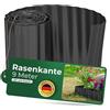 Novatool Bordo per aiuole, altezza 20 cm, 9 m, colore antracite, bordo per aiuole, per giardino, in plastica