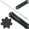 Marpol Asta di Trasmissione Interna 7 Righe Denti Ø8 mm 153 cm per decespugliatore Tosaerba Ricambio