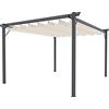 Arreditaly Gazebo Pergola 3 x 4 M Pergolato Con Telo Impermeabile, Struttura In Acciaio Per Giardino Terrazzo Piscina Esterno Fiere Campeggio Design Moderno Koloa Colore Beige