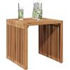 vidaXL Tavolo Laterale da Giardino Marrone 45 x 42,5 x 45 cm, Tavolo in Teak Moderno per Giardino e Terrazza, Arredo Funzionale per Esterni, Ideale per Il Patio