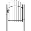 vidaXL Cancello da Giardino Woerden Grigio 100 x 100 cm Acciaio, Cancello da Giardino Moderno, Barriera in Metallo Resistente, Antiruggine, Stile Esterno Elegante