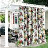 Hiseng Tende da Esterno con Anelli 1 Pezzi Verde Pianta Tende da Sole Tenda Oscurante Impermeabile Tenda per Esterni per Giardino Cortile Balcone Protezione Solare e Privacy (140x260cm,Fiori)