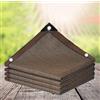 YSPP Telo Ombreggiante Occhiellato 4x4 6x8 Vela Teli Ombreggianti da Esterno Antistrappo 90% Protezione Solare Tessuto Ombreggiante Traforato Balcone, Giardino, Rete Antigrandine,brown-6x8m