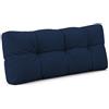 POKAR Cuscino-schienale Imbottito 120x40cm per Divano da Giardino, fodere asportabile e lavabile, Spalliera per Bancali, Interno ed Esterno, DYI - fai da te, senza Pallet, blu scuro
