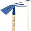 KOTARBAU® Zappa a Doppia Punta 120mm con 3 Denti Zappa da Giardino con Manico in Legno 120cm Strumento da Coltivazione del Terreno Zappa con Testa in Acciaio Strumenti Manuali Attrezzi