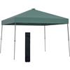 Outsunny Gazebo pieghevole 3x3m con borsa di trasporto e ruote Gazebo impermeabile con struttura in acciaio per feste all'aperto e campeggio verde
