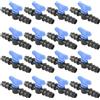 acquaverde Mini Valvola a Cilindro, Rubinetto Portagomma per Impianti, Sistemi e Tubi di irrigazione a Goccia, Nero Made in Italy - Orto Facile (20, 20 x 20 mm)