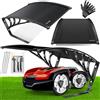 KESSER Tetto da Garage | Coperture | Carport | Rifugio per robot da erba, tosaerba automatico da giardino | Resistente alle intemperie | Nero