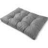 POKAR Cuscino-sedile 120x80x12cm per Divano da Giardino Impermeabile, per Bancali, Comoda Seduta, Schiuma fredda, senza Pallet, beige