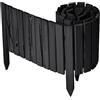 Garronda Rollborder Recinzione in legno flessibile 200 x 30 cm bordatura giardino bordura per aiuola staccionata in legno cordolo Decorazione da frutteti Palizzata GD-0149 Grafite