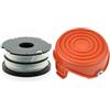 YUETTYY Bobina e filo di ricambio per decespugliatore + tappo di copertura per bobina Black & Decker GL675 GL680 GL685 GL686 GL687 GL690 copertura per bobina di decespugliatore (1 set)