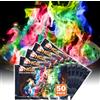 HGD Confezione da 50 pacchetti di fiamme che cambiano colore per braciere, caminetti interni/esterni, falò, falò, fiamme magiche arcobaleno mistiche, accessori da campeggio per intrattenimento in