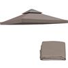 TGEHAP Copertura superiore di ricambio per gazebo a doppio livello, 3,5 x 3,5 m, solo copertura (tortora)