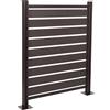 Mendler Pannello base recinzione fendivista bidoni box rifiuti HWC-K57 alluminio aspetto legno 130x110x6cm antracite