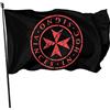 351 Bandiera 90x150cm, Croce Di Malta Dei Cavalieri Templari Bandiera Pirata Tessuto Da Esterno Decorazione Striscione All'Aperto, Per Balcone, Feste Estive