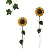AIGOUT Palo da giardino a forma di girasole in metallo, confezione da 2, decorazione da giardino a forma di girasole, decorazione da giardino, per esterni, girasoli, margherite, per vialetti, vialetti,