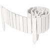 Garronda Rollborder Recinzione in legno flessibile 200 x 20 cm bordatura giardino bordura per aiuola staccionata in legno cordolo Decorazione da frutteti Palizzata GD-0149 Bianco