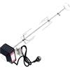 Wiltec Girarrosto da Barbecue 82 cm 230 V, Spiedo in Acciaio Inox con 2 forchettoni Carne