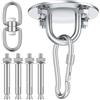 Yuanpgky Kit di ganci da soffitto in acciaio inossidabile con rotazione a 360° per amache, sedie sospese e sacchi da boxe per - Heavy Duty capacità 450 kg piastra fissa sospesa con sicurezza